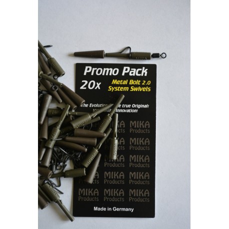 PROMO PACK clip plomb 20 METAL BOLT 2.0 + 20 SWIVEL MIKA PRODUCTS